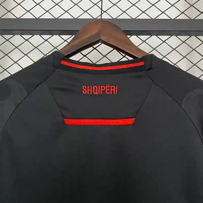 Maillot Albanie deuxième extérieur "Noir" 2025/2026 YamaKits Foot