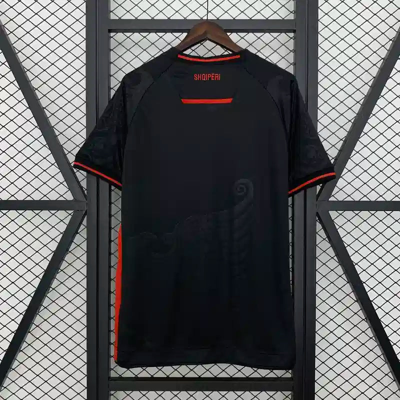 Maillot Albanie deuxième extérieur "Noir" 2025/2026 YamaKits Foot