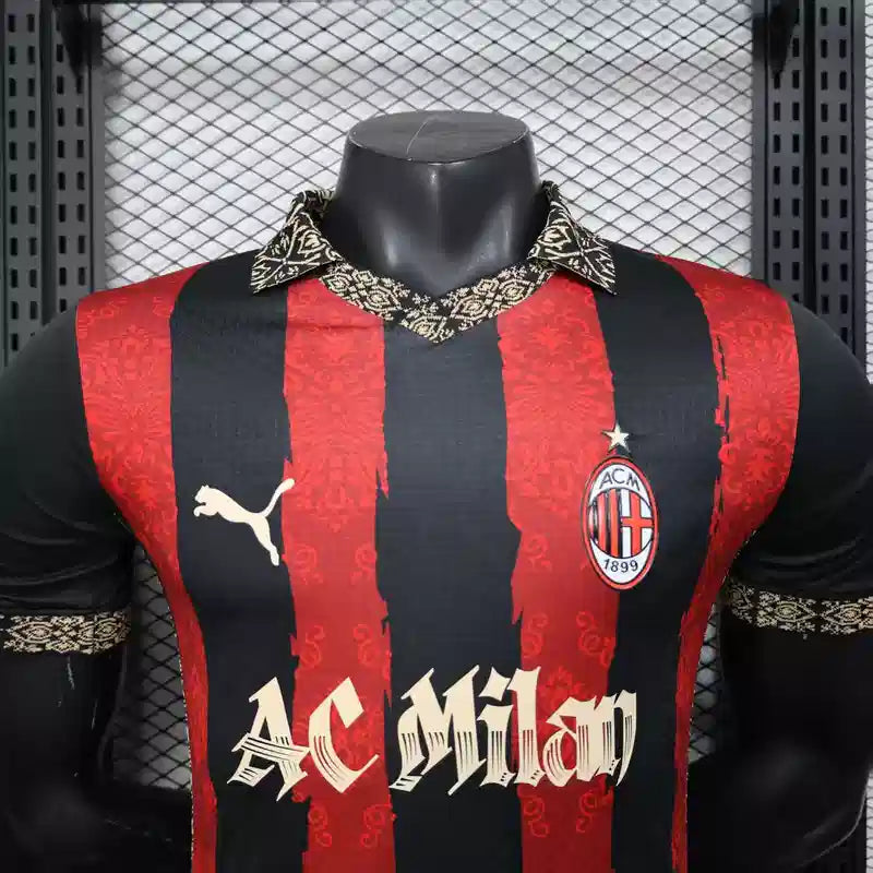 MAILLOT AC MILAN CONCEPT "noir, rouge" 2025/2026 Version Player YamaKits Foot