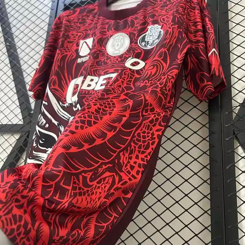 Maillot Porto concept "Rouge" 2025/2026 YamaKits Foot