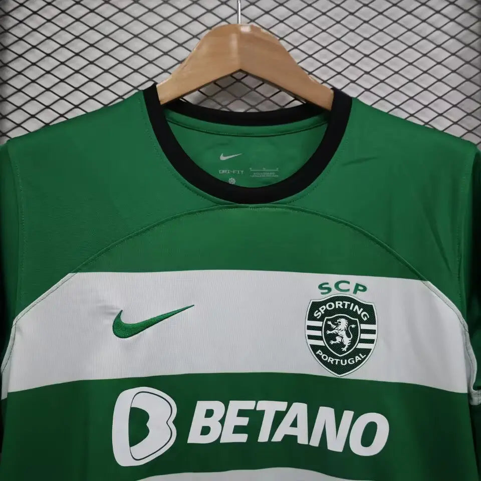 Maillot Sporting Domicile "Vert,blanc" 2023/2024 YamaKits Foot