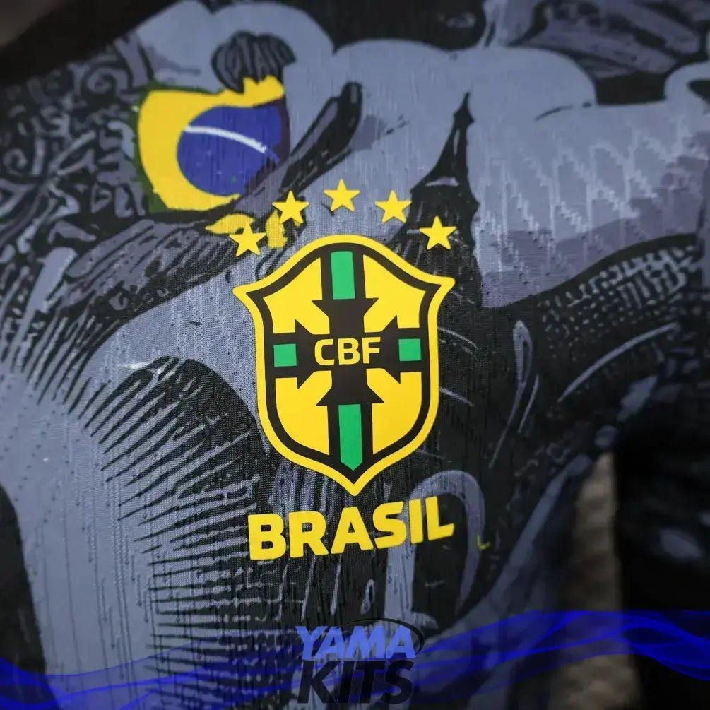 MAILLOT BRÉSIL CONCEPT GRIS « CHRIST RÉDEMPTEUR » 2024/2025 Version Player - YamaKits