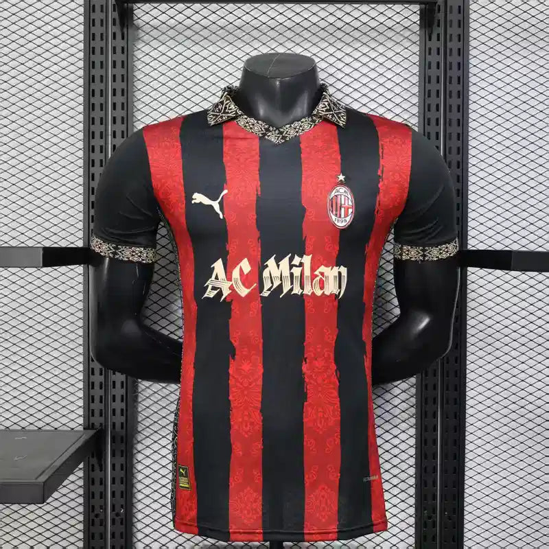 MAILLOT AC MILAN CONCEPT "noir, rouge" 2025/2026 Version Player YamaKits Foot