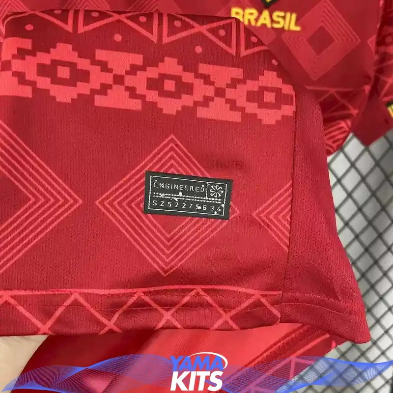 Maillot Brésil concept "Rouge" 2025/2026 YamaKits Foot