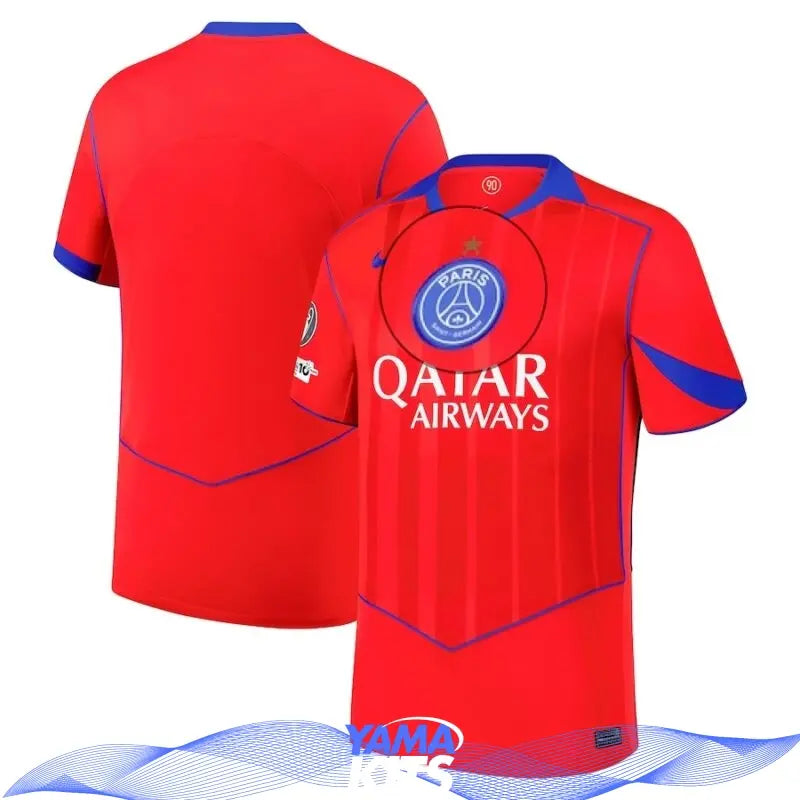 Maillot Paris SG « Rouge » Third avec étoile 2025/2026 Yamakits