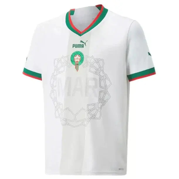 Maillot Maroc extérieur "Blanc" 2022/2023 YamaKits Foot