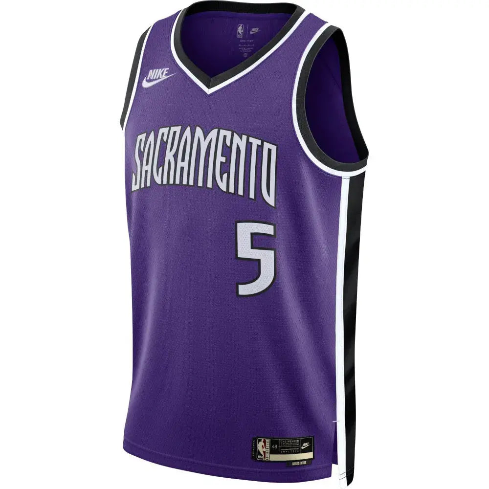 Maillot NBA Sacramento Kings De'Aaron Fox Swingman Hardwood Classics 2024/25 "Violet" - Édition Nike - YamaKits