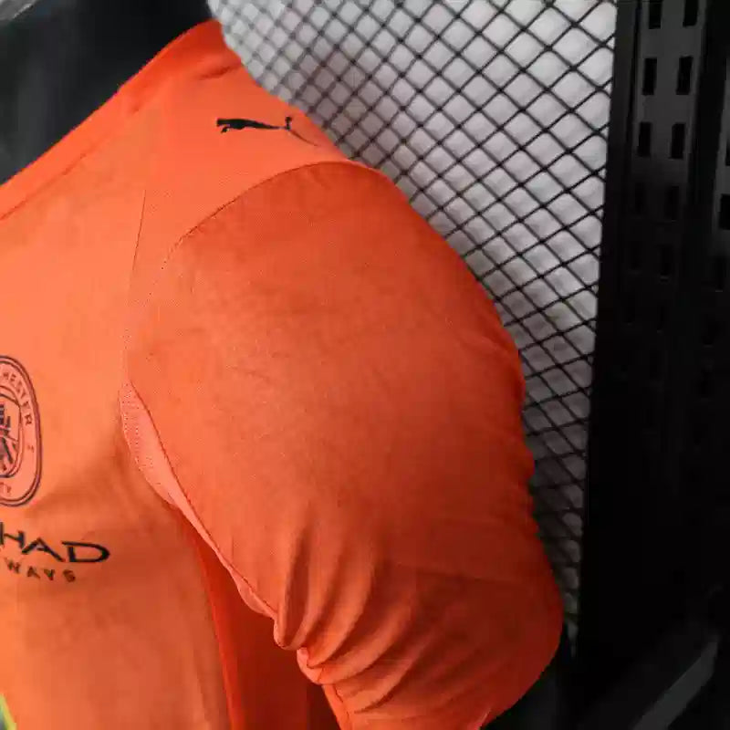 MAILLOT MANCHESTER CITY EXTERIEUR "Orange" 2025/2026 Version Player YamaKits Foot