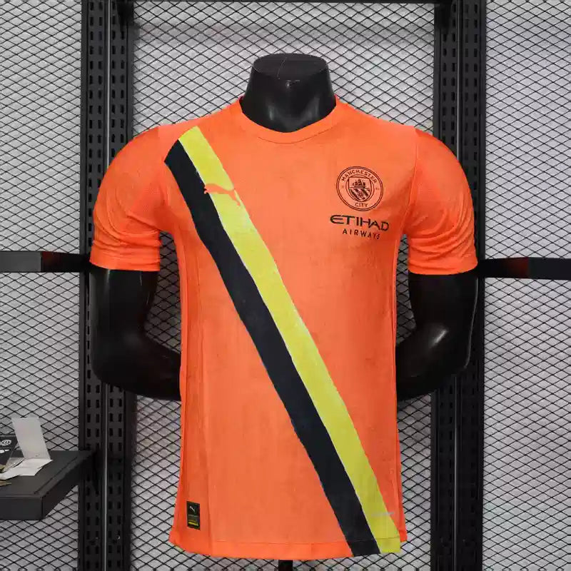MAILLOT MANCHESTER CITY EXTERIEUR "Orange" 2025/2026 Version Player YamaKits Foot
